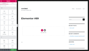 elementor builder