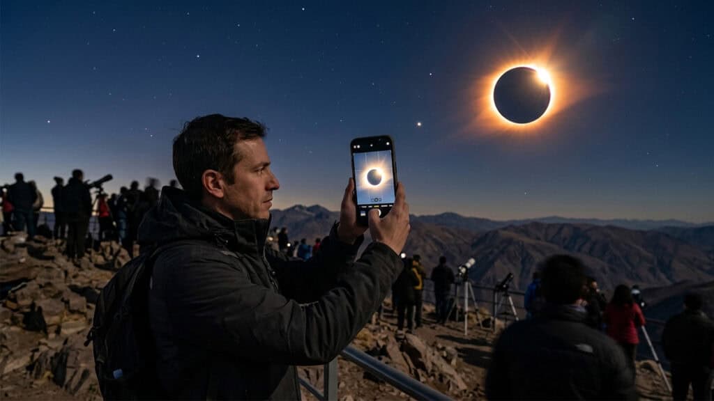 Zonsverduistering fotograferen met smartphone 1 Zonsverduistering